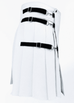 Premium White Leather Scottish Kilt for Men | Shop Now - Image 2