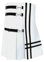 Premium White Leather Scottish Kilt for Men | Shop Now - Image 3