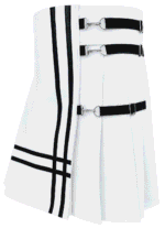 Premium White Leather Scottish Kilt for Men | Shop Now - Image 4