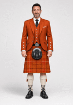 Australia Tartan Kilt & Russet Orange Argyle Jacket Outfit