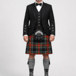 Black Stewart Tartan Kilt Outfit | Formal Scottish Highland Wear