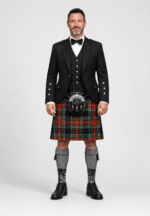 Black Stewart Tartan Kilt Outfit | Formal Scottish Highland Wear