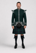 Complete Black Watch Doublet Ensemble with Dark Green Jacket