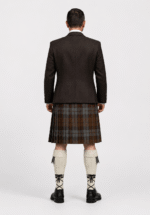 Brown Heather Tartan Kilt With Matching Argyle Jacket Outfit - Image 2
