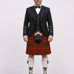 Cameron Tartan Kilt Outfit & Black Argyle Jacket Set