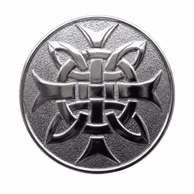 Round Cross Men's Scottish Kilt Belt and Buckle