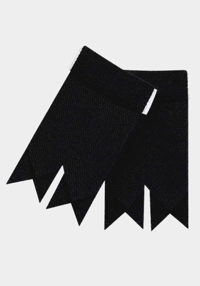 Black Tartan Kilt Flashes Set