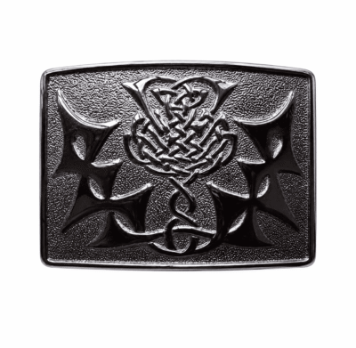 Embossed Thistle Scottish Kilt Belt