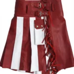 Alternative Red and White Stripe Festival Kilt