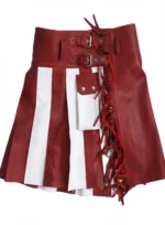 Alternative Red and White Stripe Festival Kilt