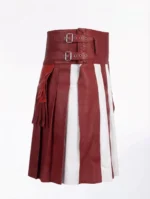 Alternative Red and White Stripe Festival Kilt - Image 3