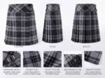 Women's Grey Tartan Utility Kilt - Image 4