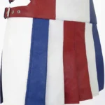 Tricolor Women's Leather Utility Kilt
