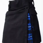 Women's Black & Blue Hybrid Kilt