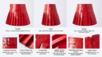 Red Women's Patent Leather Pleated Mini Kilt - Image 4
