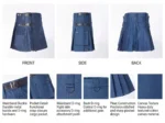 Classic Blue Utility Kilt - Image 4