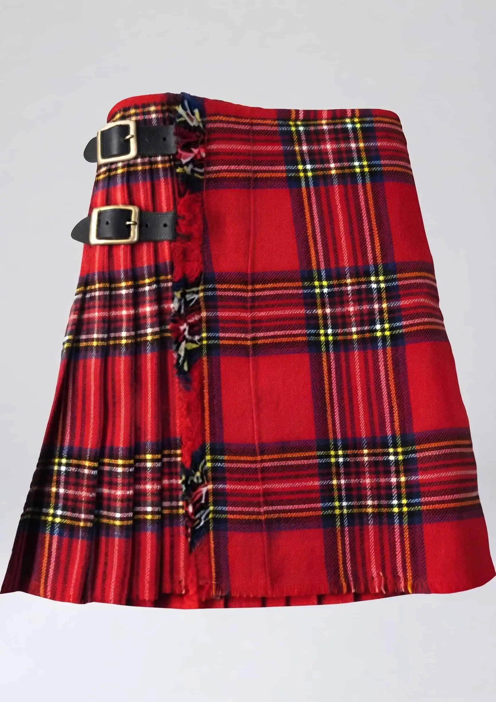 Gemini_Generated_Image_xws8pgxws8pgxws8 Red Plaid Cargo Kilt for Women - Image 1
