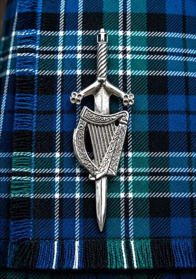 Harp Sword Kilt Pin
