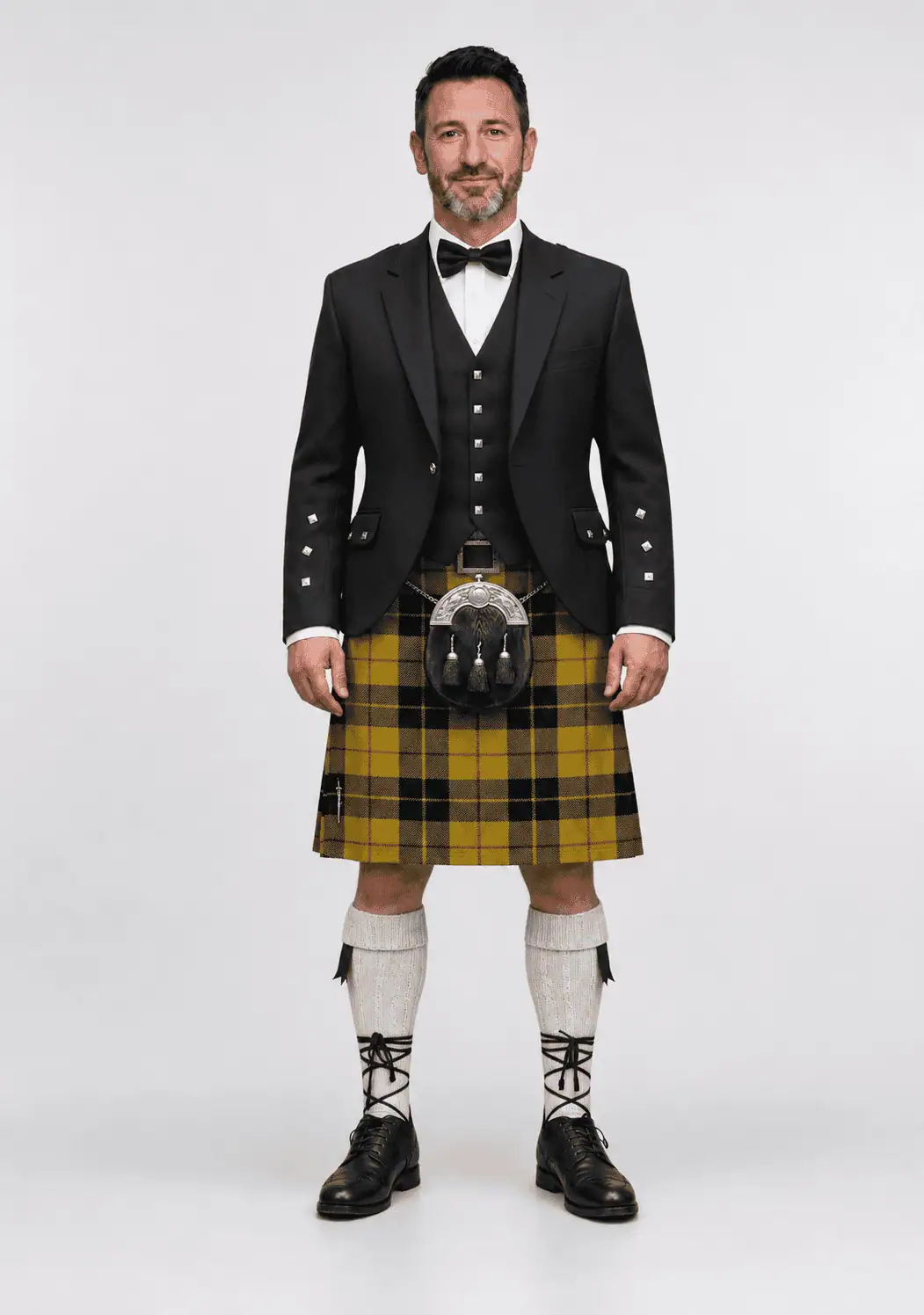 MacLeod of Lewis Tartan Kilt Outfit 1 Yellow Tartan Ensembles - Image 1