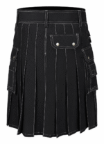 Premium Black Work Utility Kilt for Men | Durable Cargo Kilt - Image 2