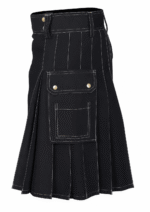 Premium Black Work Utility Kilt for Men | Durable Cargo Kilt - Image 4