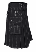 Premium Black Work Utility Kilt for Men | Durable Cargo Kilt - Image 3
