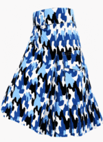 Stand Out in Blue: Hand-Crafted Tactical Camouflage Kilt - Image 2