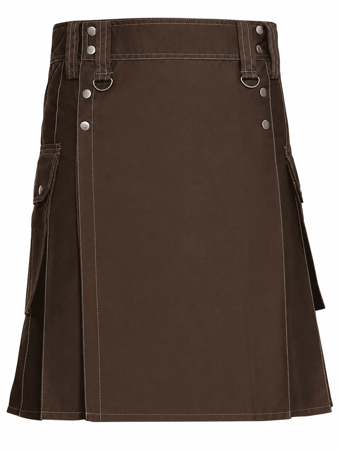 Premium Quality Custom Made Utility Kilt (Image 1 Brown) Built for Movement: Hand-Crafted Brown Cargo Kilt for Men in Kilt - Image 1