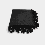 Traditional Solid Black Highland Fly Plaid