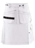 Ultimate Workwear Utility: Traditional Scottish Multi-Pocket White Kilt - Image 3