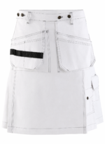 Ultimate Workwear Utility: Traditional Scottish Multi-Pocket White Kilt - Image 2