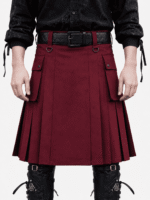 Stand Out in Bold Style: Red Utility Kilt for Men in Kilt