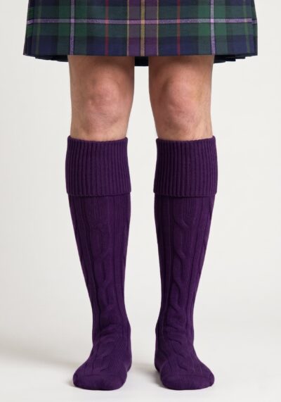 Knee-High Purple Kilt Hose