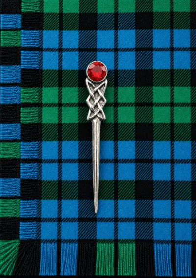 Scottish Red Pewter Celtic Knot Kilt Pin