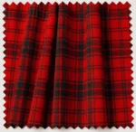 Robertson Red Modern Tartan Fabric - Image 2