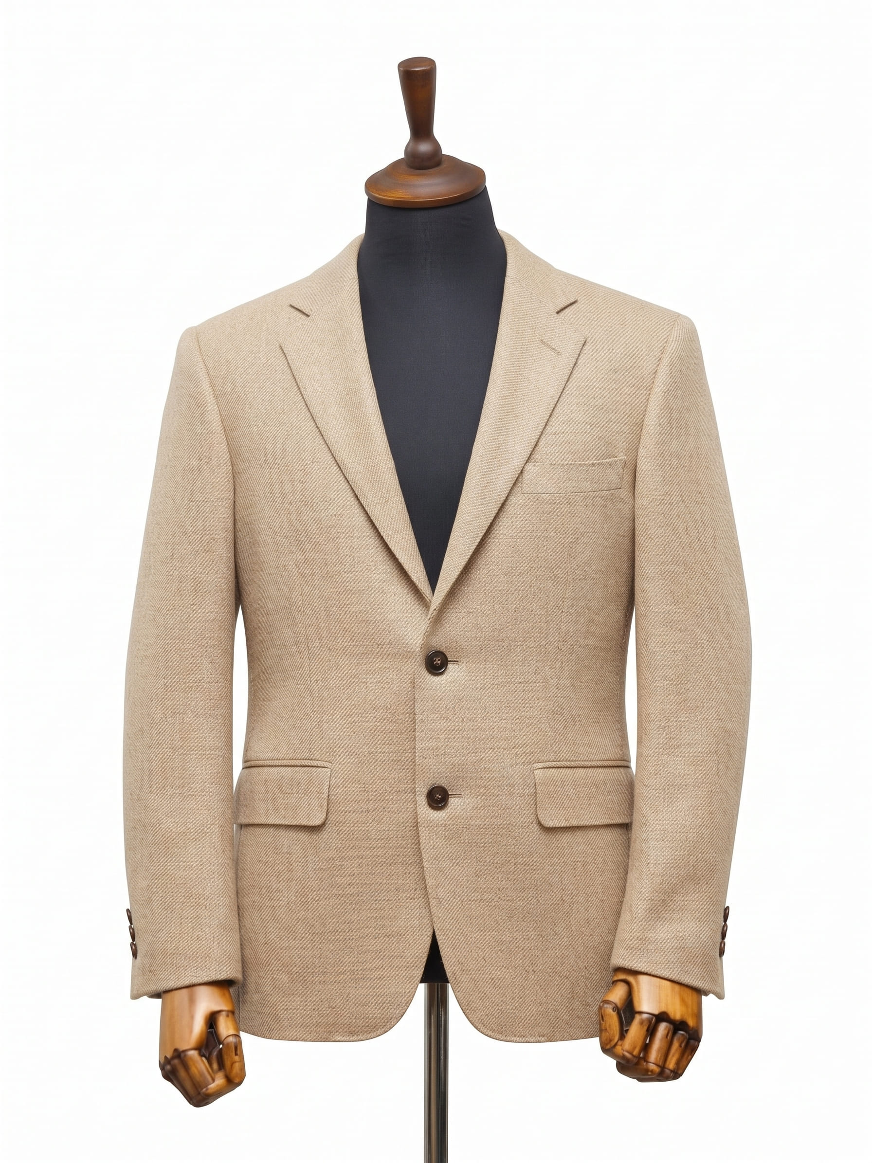 Gemini_Generated_Image_2o6w492o6w492o6w Beige Tweed Coat - Image 1