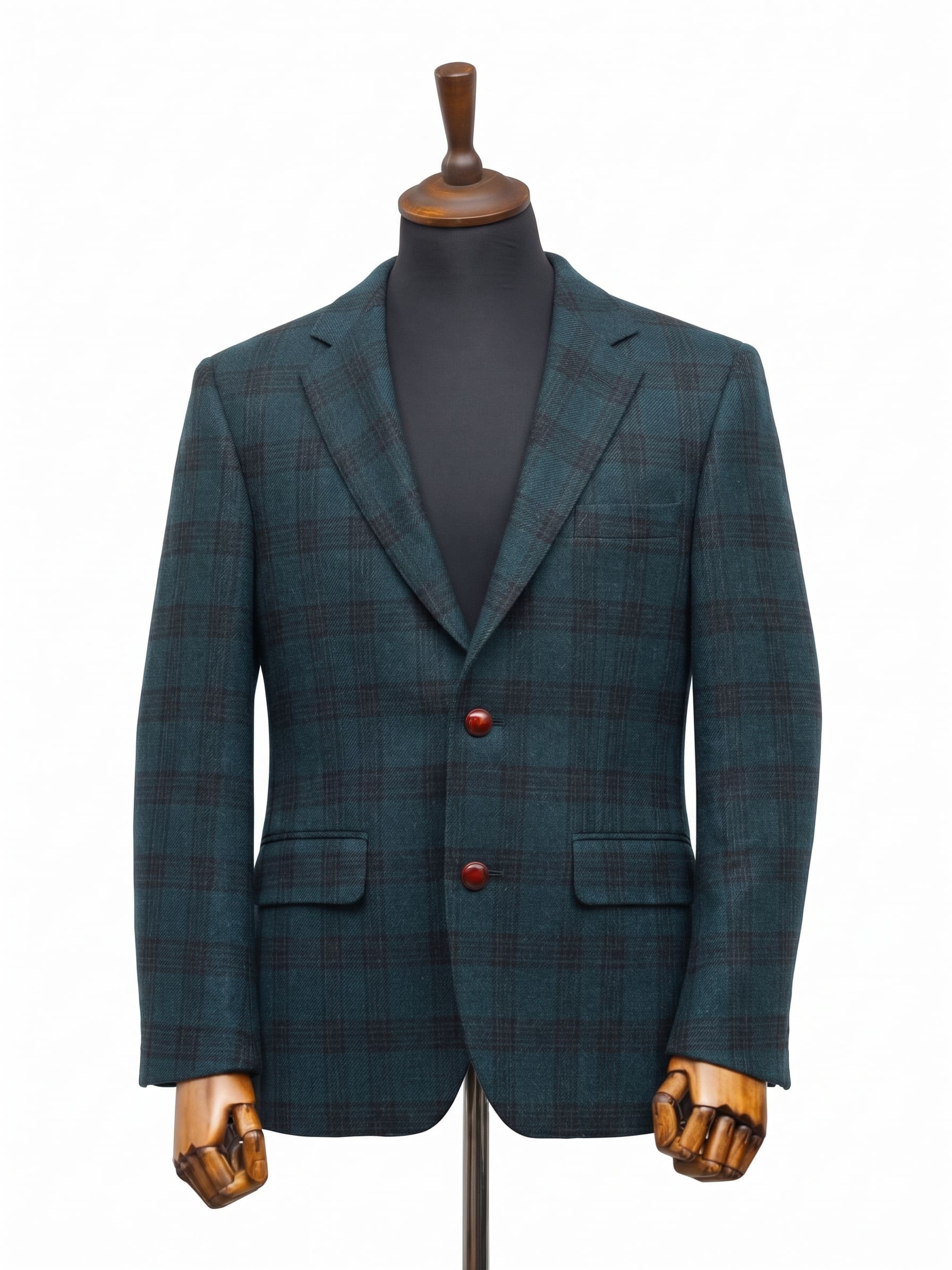 Gemini_Generated_Image_57ox2957ox2957ox Plaid Tweed Coat - Image 1