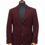 Burgundy Tweed Coat