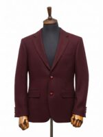 Burgundy Tweed Coat