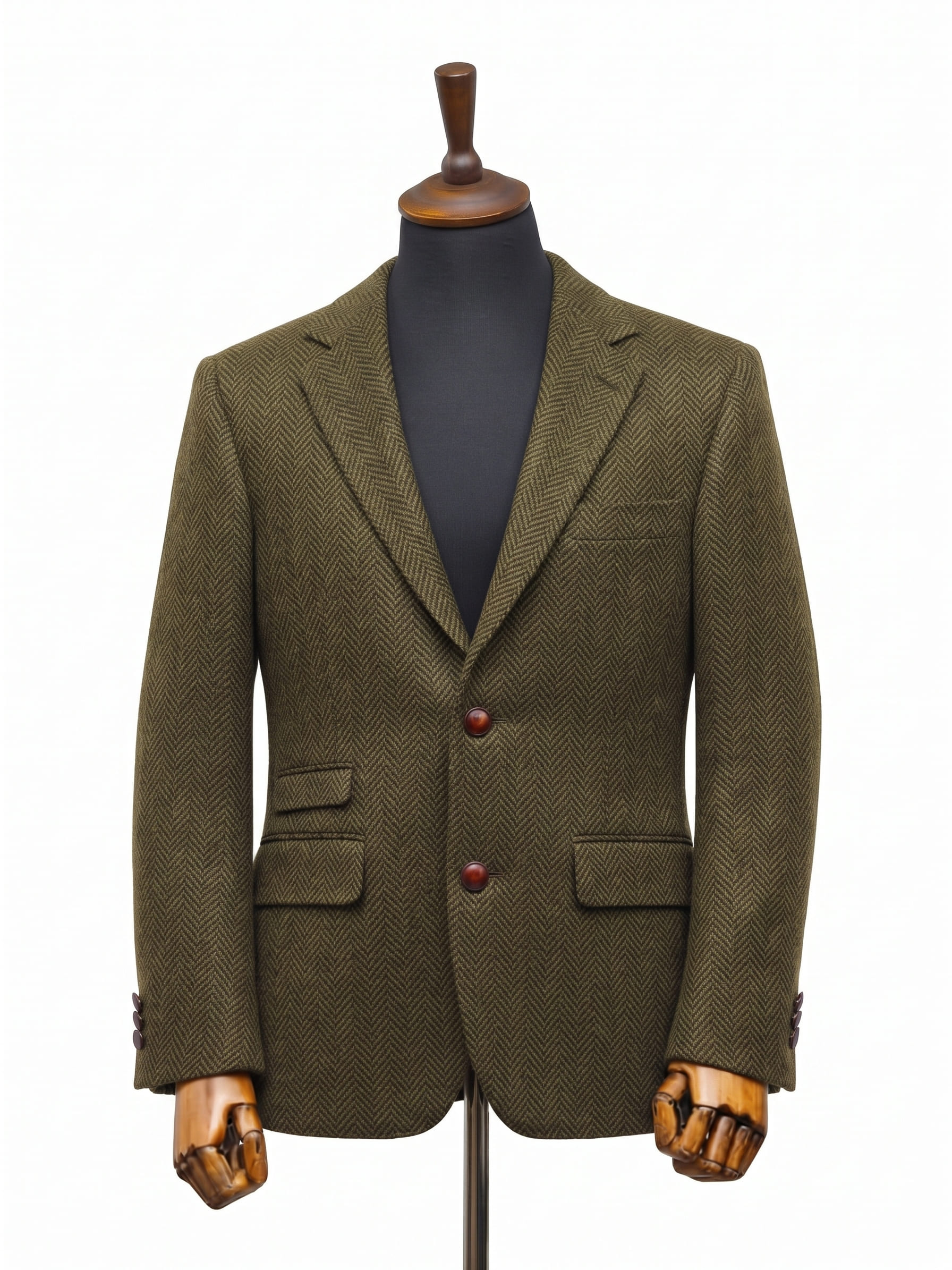 Gemini_Generated_Image_od9e16od9e16od9e Brown Tweed Coat - Image 1