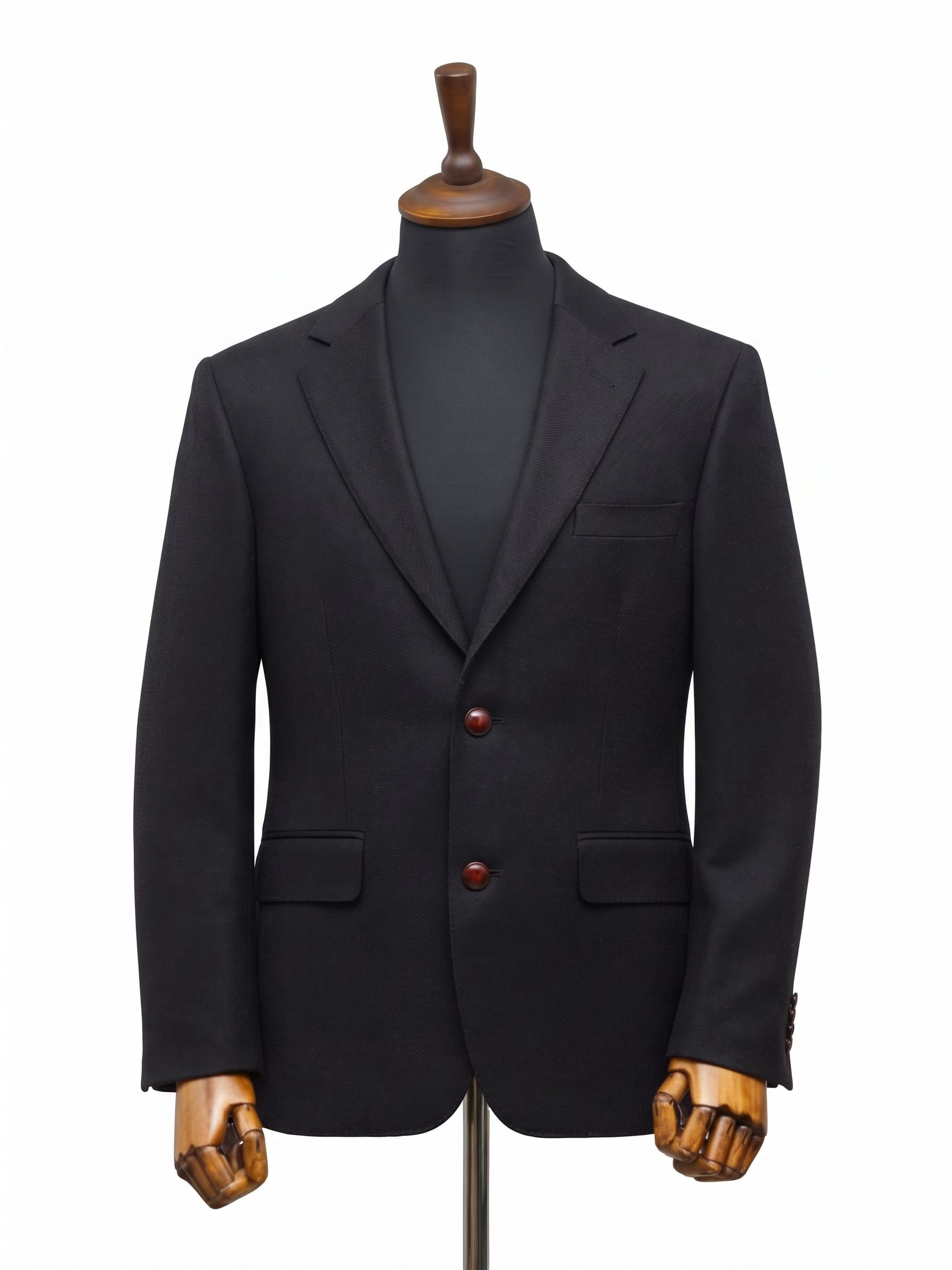 Gemini_Generated_Image_zaq9evzaq9evzaq9 Black Tweed Coat - Image 1